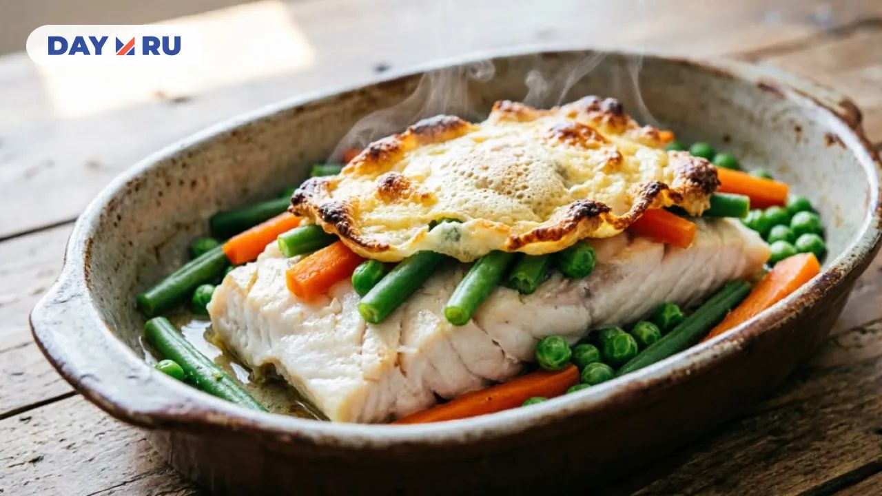 Минтай с овощами