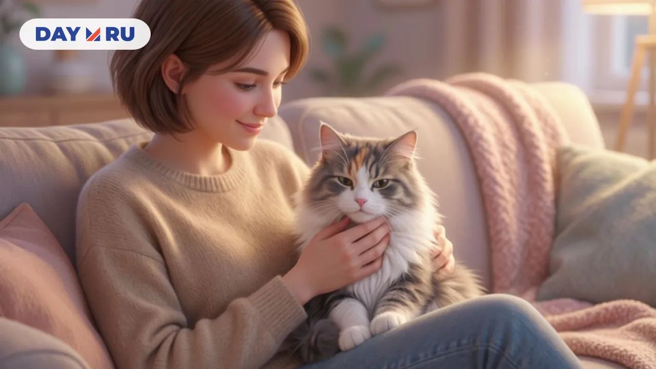 Девушка с кошкой