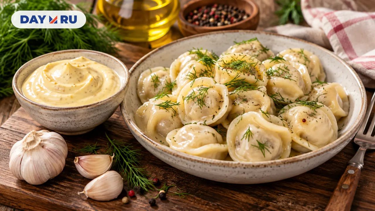 Пельмени, соус