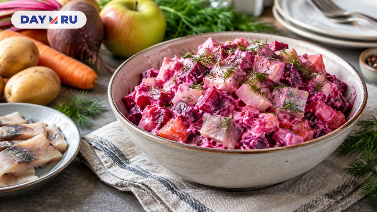 Салат с селедкой