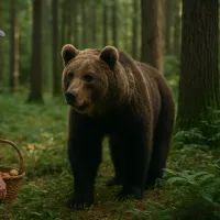 Человек встретился с медведем