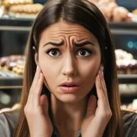 девушка кушать