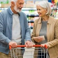 пенсионеры в супермаркете