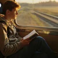 студент едет домой