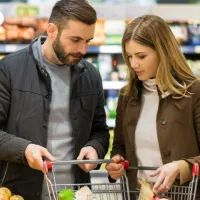 семья продукты покупает