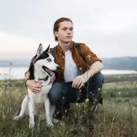 Владелец с собакой