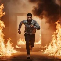 мужчина бежит