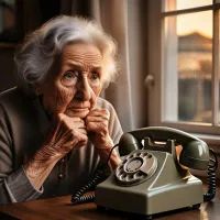 пенсионерка и телефон