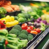 Овощи в супермаркете