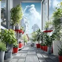 Балкон в цветах