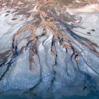 Дельта реки Самарода у солёного озера Эльтон