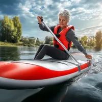 Бабушка на сапборде