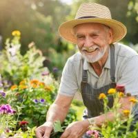 пенсионер на даче
