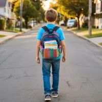 мальчик с рюкзаком