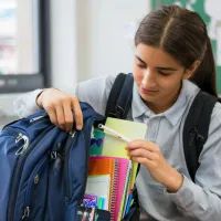 девочка с портфелем