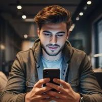 человек с телефоном