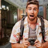 Турист в Москве