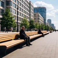 Длинная скамейка