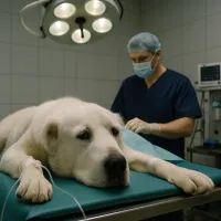 собака в операционной