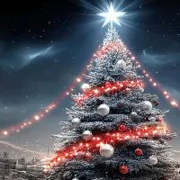 Арт, новогодняя ель