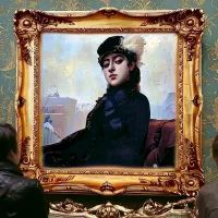 Арт, картина в галерее