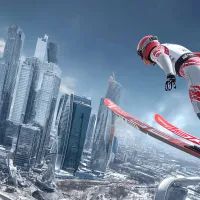 Арт, лыжник