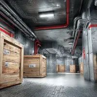 Ящики в подвале, арт