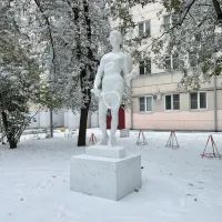 Статуя теннисистки, арт