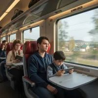 Поезд, пассажиры