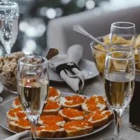 новогодний стол