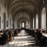 Трапезная в монастыре