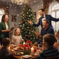 Новый год, семья