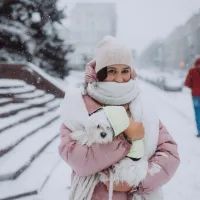 Зима, девушка