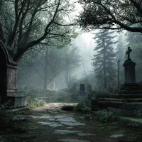 Кладбище, арт