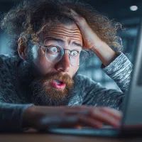 Мужчина ищет работу, арт