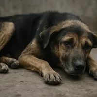 Больная собака