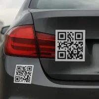 QR-коды на задней части автомобиля
