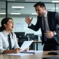 Офис, начальник, сотрудник, переработки