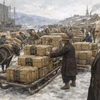 Купцы перевозят чай из Китая в Россию