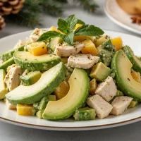 Салат из авокадо и курицы