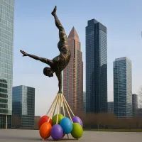 Скульптура «Почему люди не летают?»