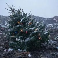 Новогодняя елка на мусорке