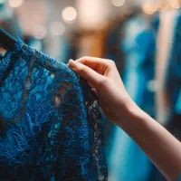 Синее платье, арт