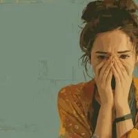 Женщина плачет, арт