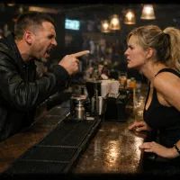 Спор в баре ночью