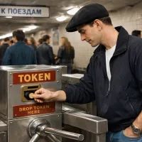 Использование жетона в московском метро