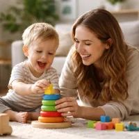 Мать играет с ребенком