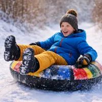 Катание на снегокате