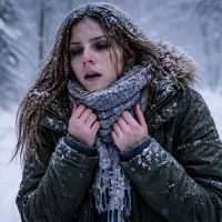 Девушка на морозе