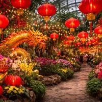 Китайский Новый год в оранжерее